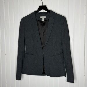 H&M Office Career Wear Woven Blazer with Large Hook and Eye Closure Size 6